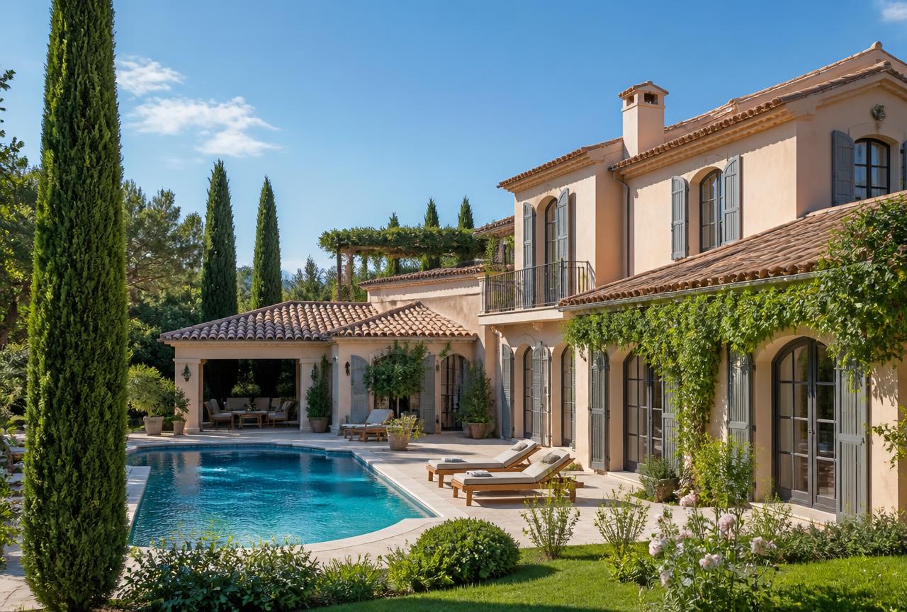 Villa avec piscine privée et jardin (démonstration)
